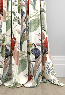 Parakeet Faux Silk, Pink Lotus - Made to Measure Curtain